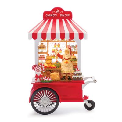 Melrose International LED Snow Globe Santa's Candy Stand, 10.75 in. H