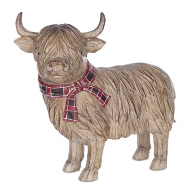 Image showing  Highland Cow Winter Figurine (Set of 2)