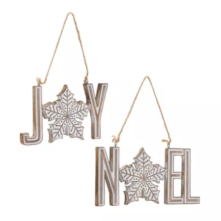 Joy Noel Melrose International Snowflake Ornament (Set of 12) Christmas Ornaments & Tree Toppers