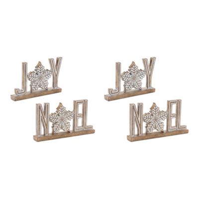 Image showing  Joy and Noel Tabletop Sign (Set of 4)