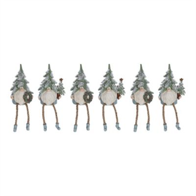 Image showing  Pine Tree Gnome Shelf Sitter Figurine (Set of 6)