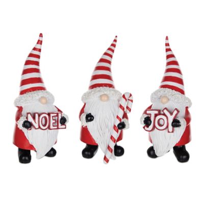 Melrose InternationalSanta Gnome Figurine (Set of 3)
