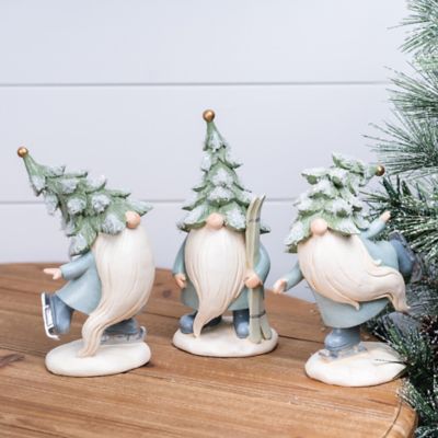 Image showing  Pine Tree Gnome with Skis and Skates (Set of 3)