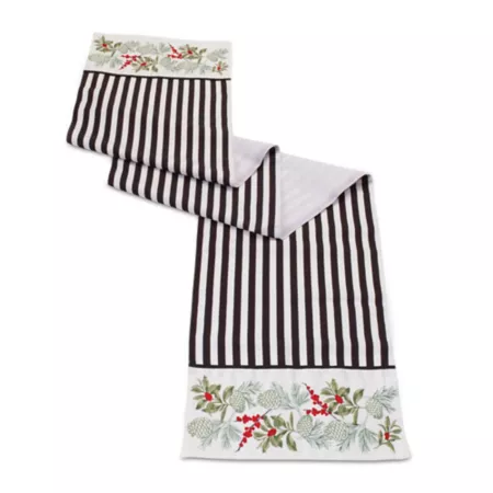 Melrose International72" L Striped Holiday Table Runner Christmas Kitchen & Tabletop Decor