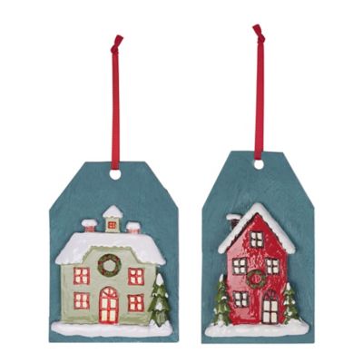 Image showing  Winter House Tag Ornament (Set of 6)