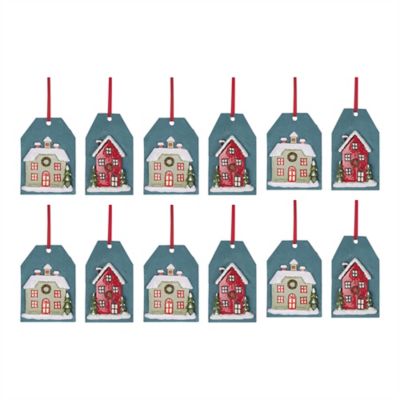 Image showing  Winter House Tag Ornament (Set of 6)