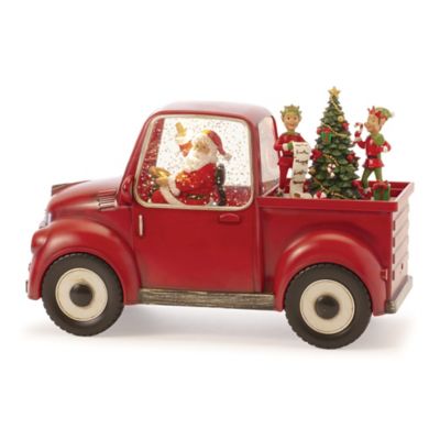 Melrose International LED Snow Globe Truck with Santa and Elves, 8.75 in. H