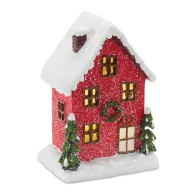 Image showing  Lighted Winter Village Houses (Set of 2)
