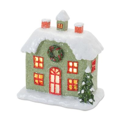Image showing  Lighted Winter Village Houses (Set of 2)