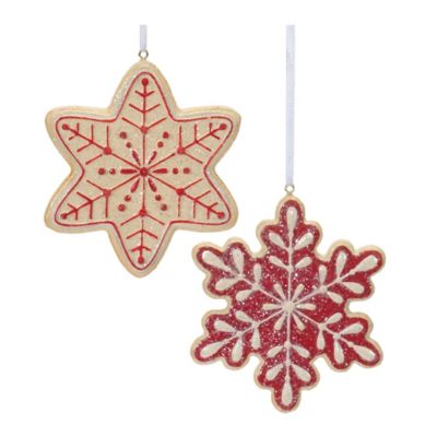 Melrose International Gingerbread Snowflake Cookie Ornament (Set of 12)