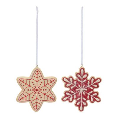 Image showing  Gingerbread Snowflake Cookie Ornament (Set of 12)