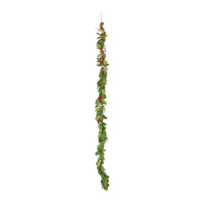Melrose International Fabric Mistletoe String Garland (Set of 2)