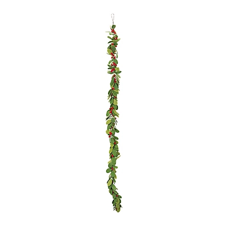 Melrose International Fabric Mistletoe String Garland (Set of 2)