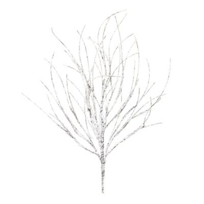 Melrose International Flocked Birch Branch (Set of 12)