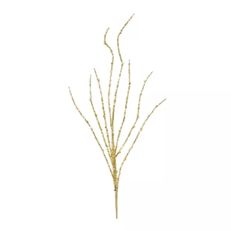 Melrose International Gold Tinsel Branch (Set of 12) Artificial Christmas Plants