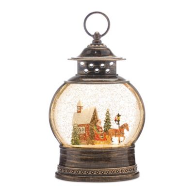 Melrose International LED Snow Globe with Santa's Sleigh 11.5 in. H