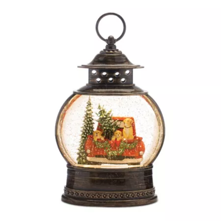 Melrose International LED Snow Globe with Van 11.5" H Christmas Kitchen & Tabletop Decor