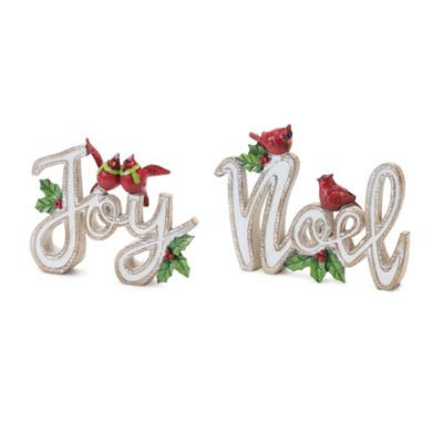 Melrose International Christmas Sentiment Sign (Set of 2)