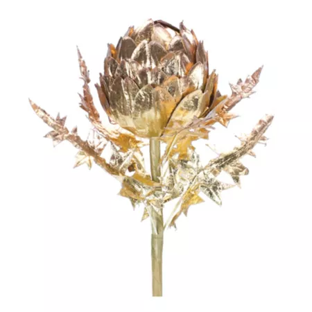 Melrose International Metallic Artichoke Stem (2 Pack) Brown Artificial Christmas Plants