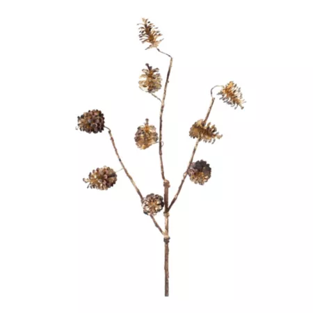 Melrose International Pine Cone Spray (Pack of 12) Brown Artificial Christmas Plants