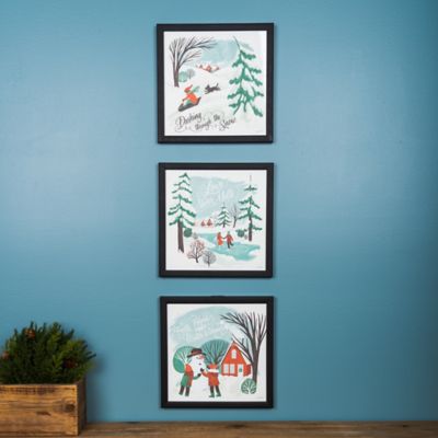 Image showing  Framed Winter Scene Wall Art (Set of 3)