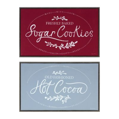 Melrose InternationalWinter Cookies and Cocoa Wall Sign (Set of 2)