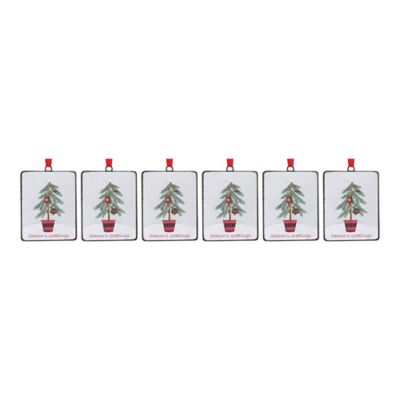 Image showing  Seasons Greetings Pine Tree Ornament (Set of 12)