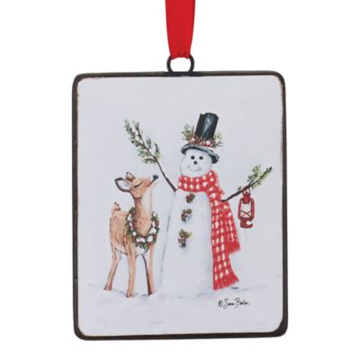 Melrose InternationalSnowman and Deer Ornament (Set of 12)