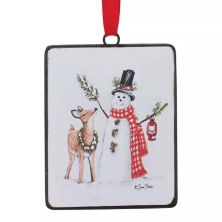 Melrose InternationalSnowman and Deer Ornament (Set of 12) Christmas Ornaments & Tree Toppers