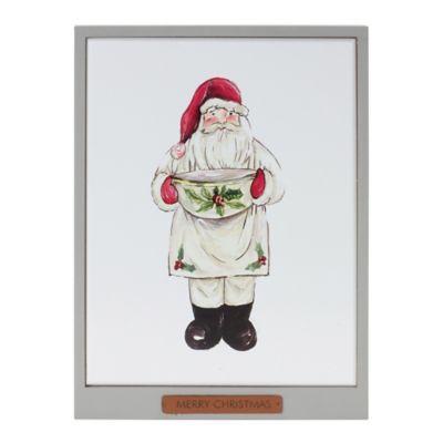 Image showing  Framed Santa and Snowman Wall Art (Set of 2)
