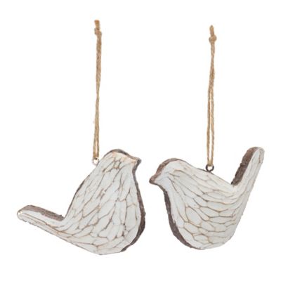 Image showing  Carved Bird Ornament (Set of 12)