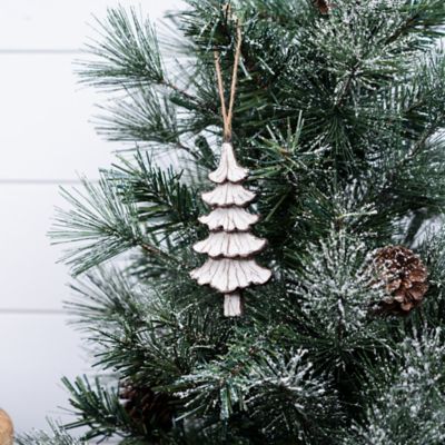 Image showing  Carved Pine Tree Ornament (Set of 12)