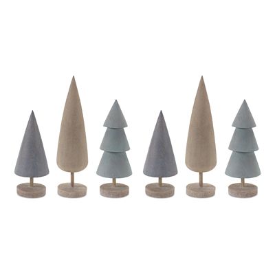 Image showing  Modern Tabletop Pine Tree (Set of 6)