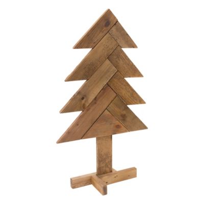 Image showing  Rustic Wood Pine Trees, 27 in./39 in., 2-Pack