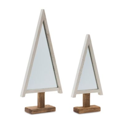 Melrose InternationalFramed Mirror Pine Tree (Set of 2)