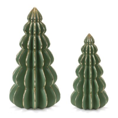 Melrose InternationalGeometric Pine Tree (Set of 2)