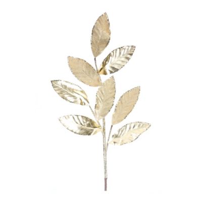 Melrose International Glittered Leaf Spray (Set of 6)