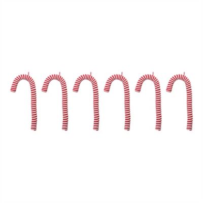 Image showing  Fabric Candy Cane Ornament (Set of 6)