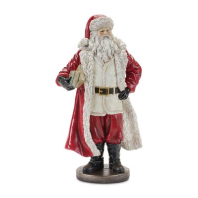 Melrose InternationalStanding Santa Statue with Books (Set of 2) at ...