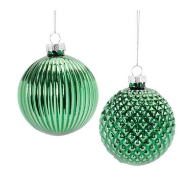 Melrose International Textured Glass Ball Ornament (Set of 12)