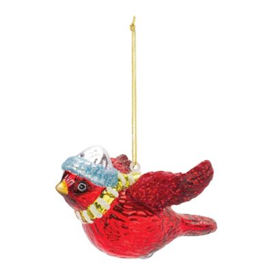 Image showing  Glass Cardinal Bird Ornament (Set of 6)