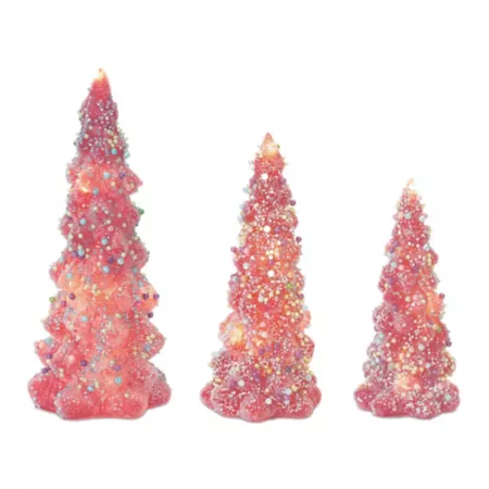 Melrose International LED Tree with Rainbow Bead Ornaments (Set of 3) Christmas Ornaments & Tree Toppers