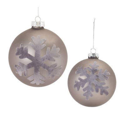 Melrose International Snowflake Ball Ornament (Set of 6)