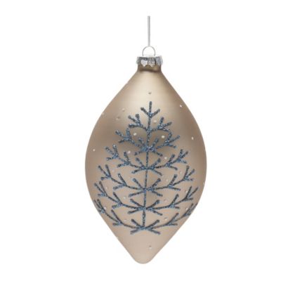 Image showing  Champagne Glittered Ball Ornament (Set of 6)