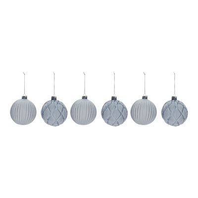 Image showing  Frosted Glass Ball Ornament (Set of 6)