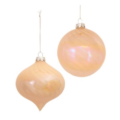 Melrose International Irredescent Glass Ornament (Set of 6)