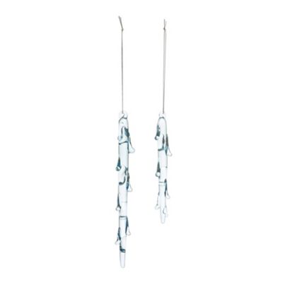 Image showing  Melted Glass Icicle Drop Ornament (Set of 12)