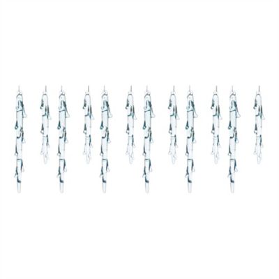 Image showing  Melted Glass Icicle Drop Ornament (Set of 12)