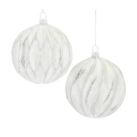 Melrose International Ribbed Mercury Glass Ball Ornament (Set of 6) Christmas Ornaments & Tree Toppers