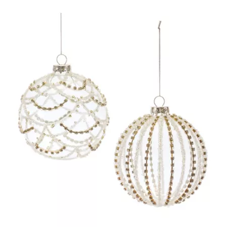 Melrose International Jeweled Glass Ball Ornament (Set of 6) Christmas Ornaments & Tree Toppers